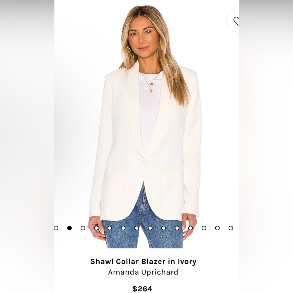 Amanda Uprichard white blazer/new never worn